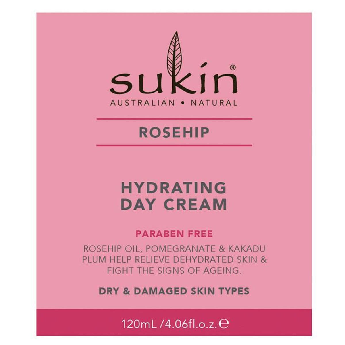 Sukin Rosehip Hydrating Day Cream 120ml