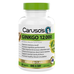 Carusos Ginkgo 12000mg 60 Tablets