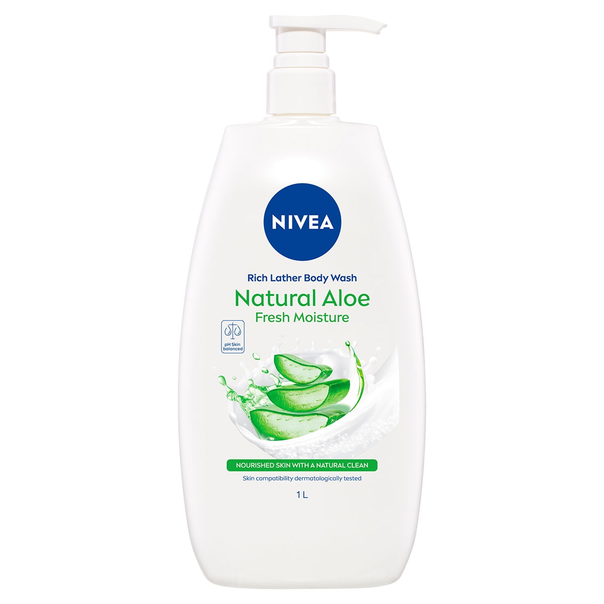 Nivea Rich Lather Natural Aloe Fresh Moisture Body Wash 1 Litre