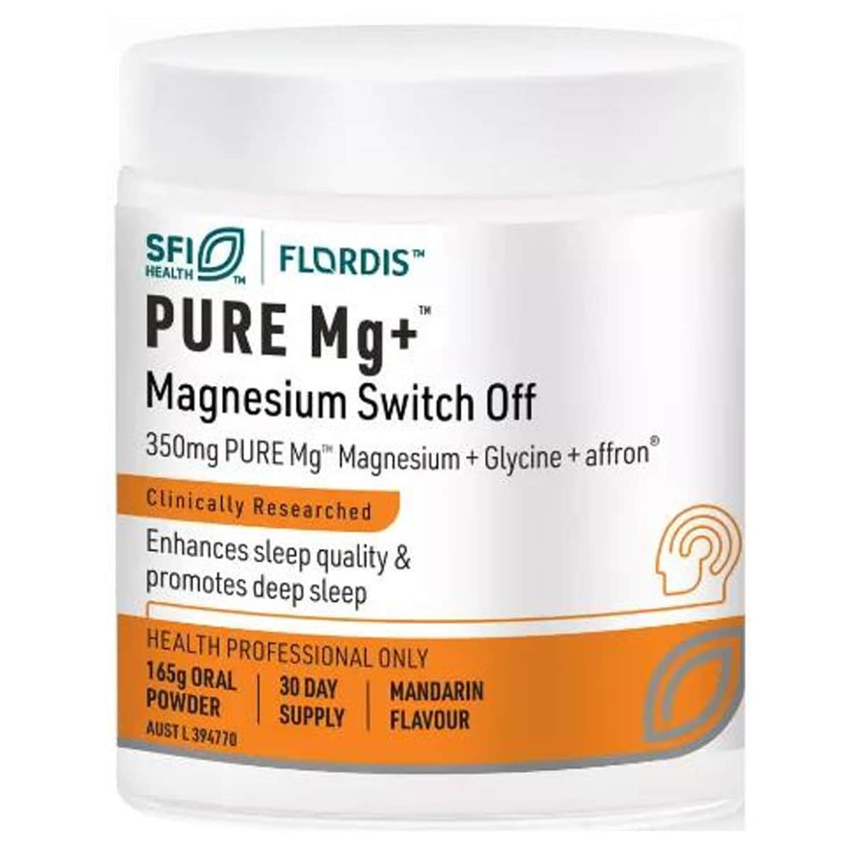 Flordis Pure Mg+ Magnesium Switch Off Powder 165g