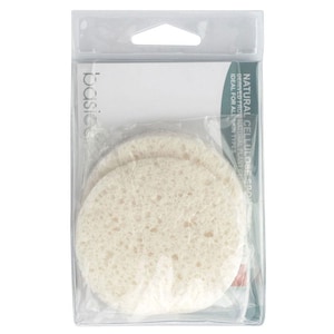 Basicare Natural Cellulose Cleansing Sponge 7.5cm 2 Pack