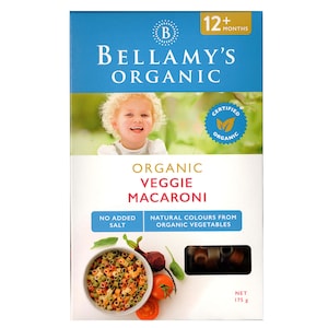 Bellamys Organic Veggie Macaroni 175g