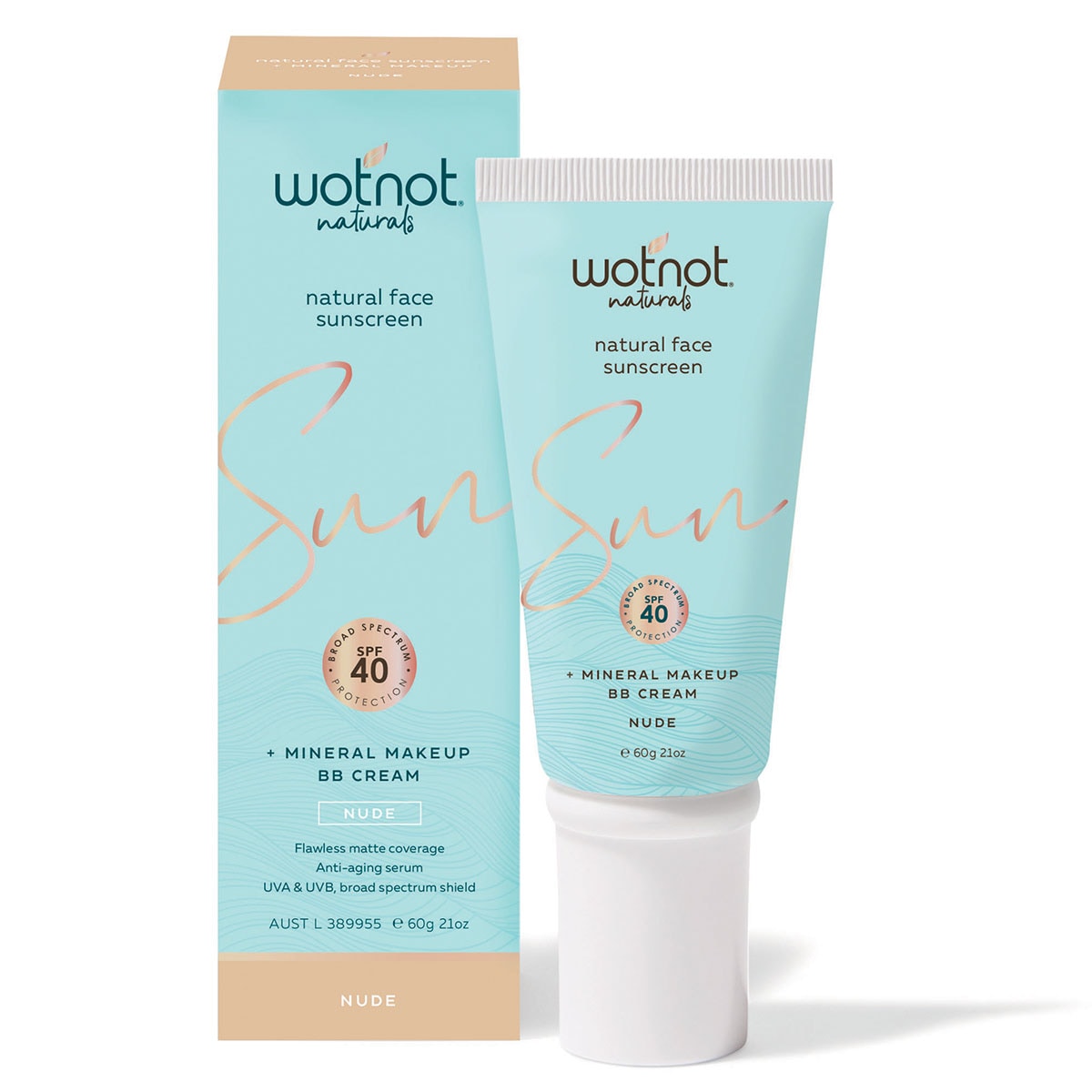 Wotnot Natural Face Sunscreen Nude SPF40 60g