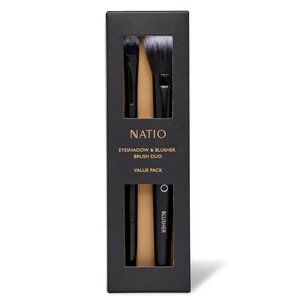 Natio Eyeshadow & Blusher Brush Duo