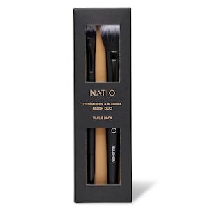Natio Eyeshadow & Blusher Brush Duo
