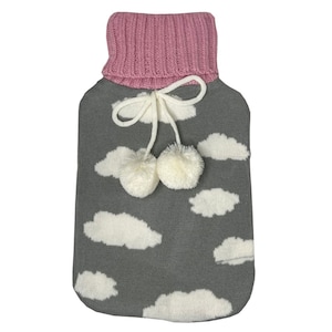Bemed Hot Water Bottle Cover Cable Knit Clouds