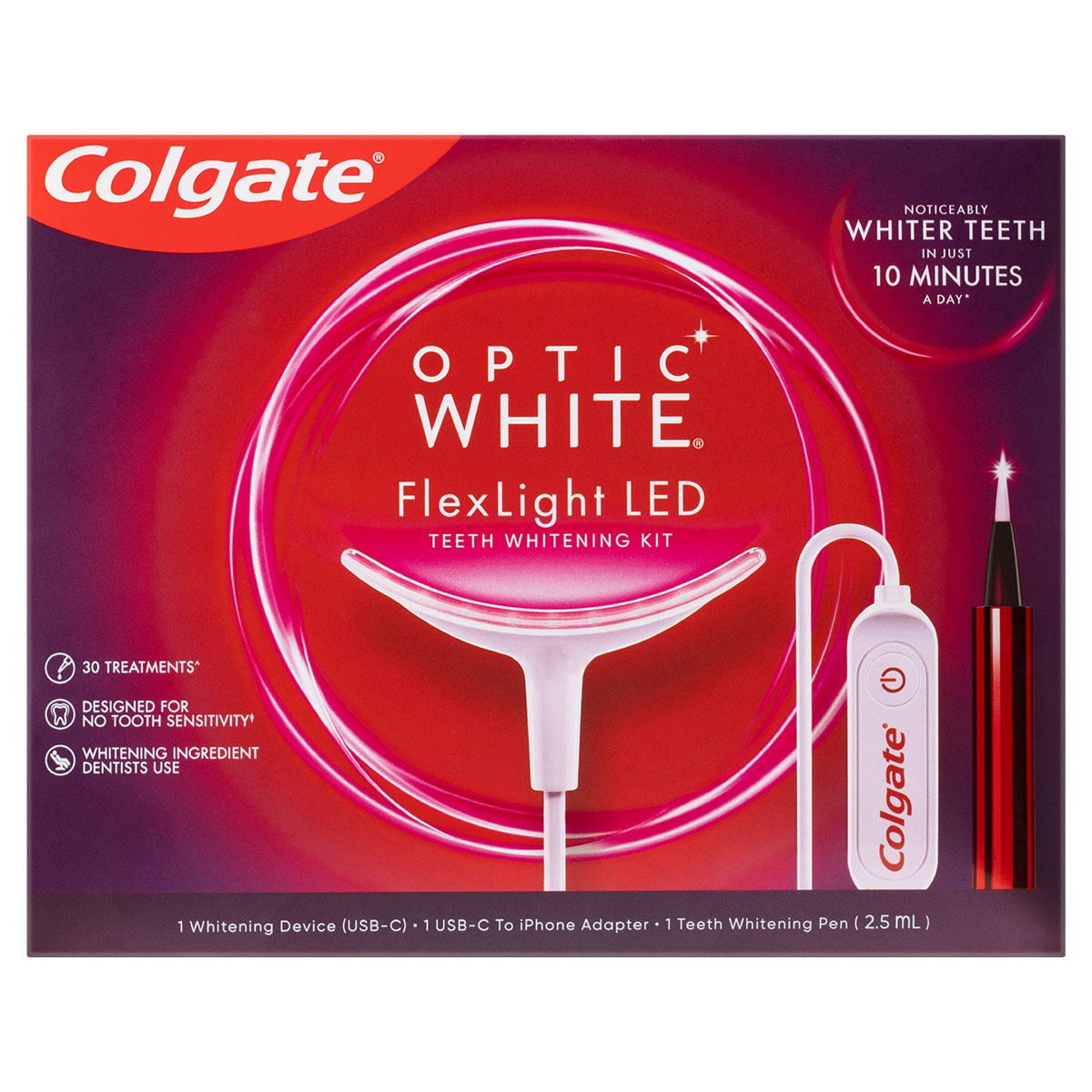 Colgate Optic White FlexLight LED Whitening Kit