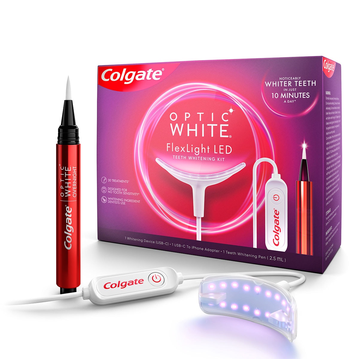 Colgate Optic White FlexLight LED Whitening Kit