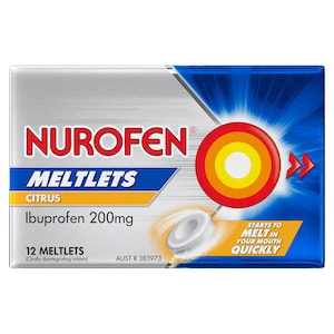 Nurofen Meltlets Pain Relief Citrus 12 Tablets