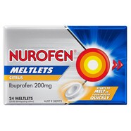 Nurofen Meltlets Ibuprofen Pain Relief Citrus 24 Tablets Healthylife