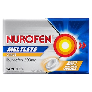 Nurofen Meltlets Pain Relief Citrus 24 Tablets