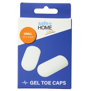 Safe Home Care Gel Toe Cap Silicone Sleeve 2.5 x 4.5cm 2 Pack