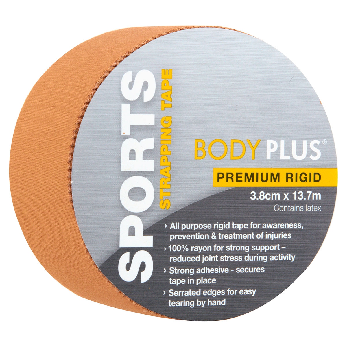 Body Plus Premium Rigid Sports Strapping Tape 3.8cm x 13.7m