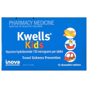 Kwells Kids Travel Sickness Tablets 12 Chewable Tablets