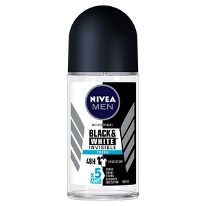 Nivea Men Invisible Black & White Anti-Perspirant Roll-on Fresh 50ml