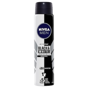 Nivea for Men Invisible Black & White Anti-Perspirant Deodarant Spray Original 250ml