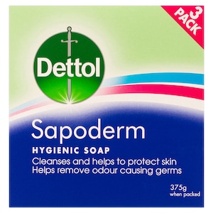 Dettol Sapoderm Hygienic Soap 125g x 3 Pack