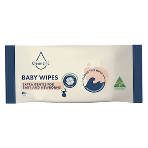 Cleanlife Extra Gentle Plastic Free Wipes for Baby & Newborns 80 Pack