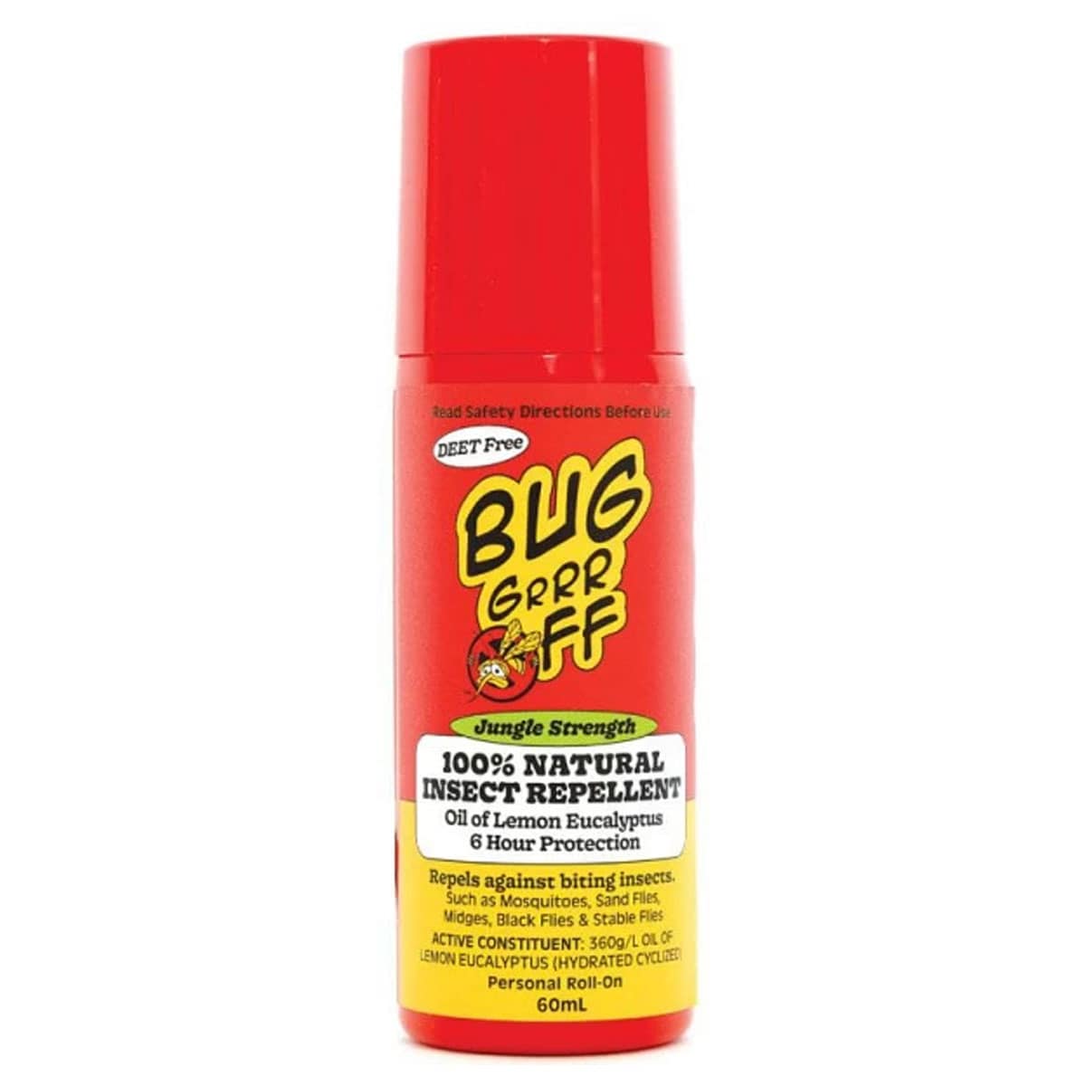 BugGRRR off Natural Insect Repellent Jungle Strength Roll on 60ml