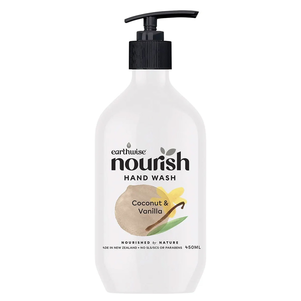 Earthwise Nourish Hand Wash Coconut & Vanilla 450ml
