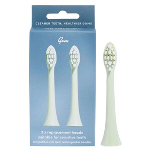 Gem Electric Toothbrush Replacement Heads Mint 2 Pack