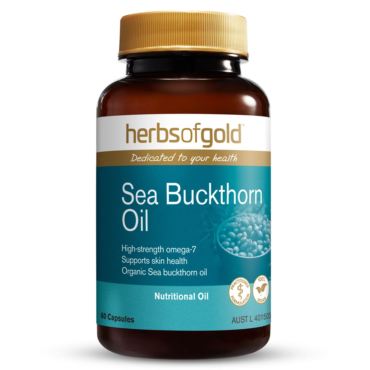 Herbs of Gold Sea Buckthorn Oil 60 Capsules Herbs of Gold