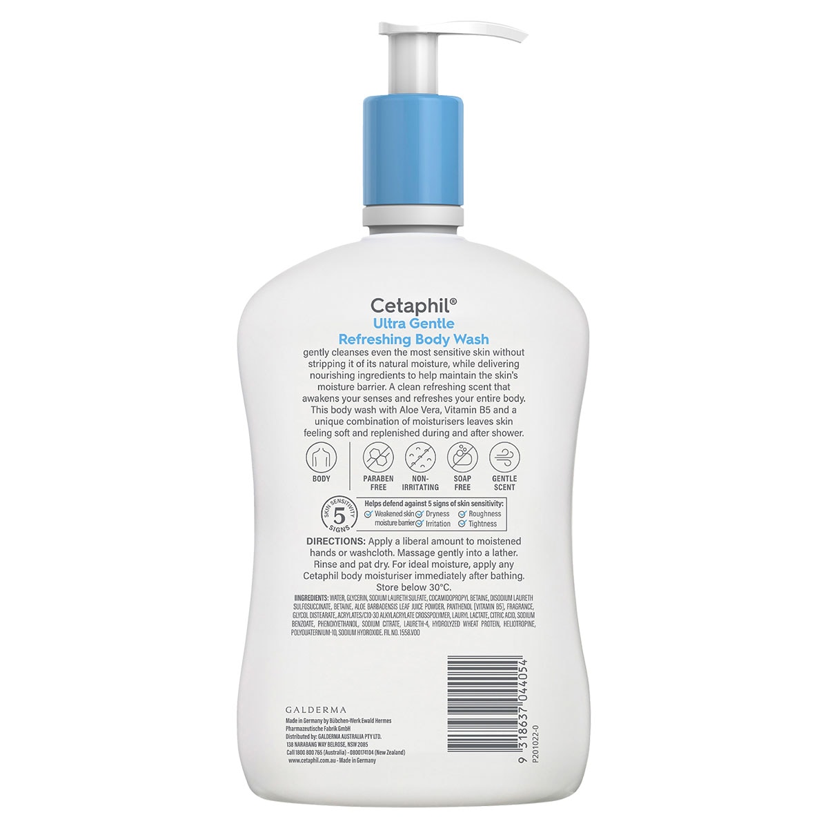 Cetaphil Ultra Gentle Body Wash Refreshing Scent 1 Litre