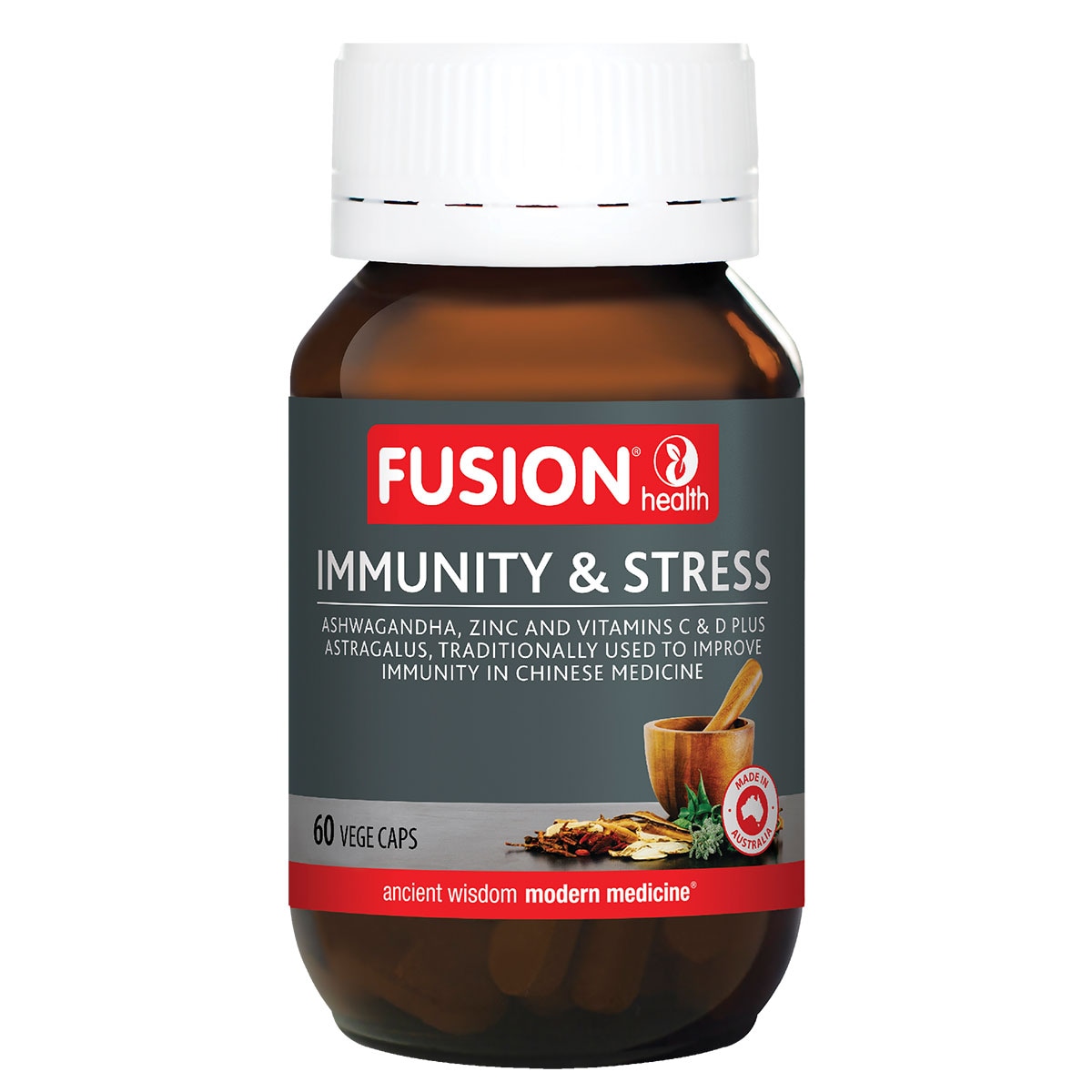 Fusion Health Immunity & Stress 60 Vege Capsules