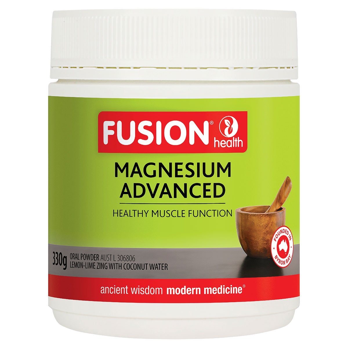 Fusion Health Magnesium Advanced Powder Lemon Lime Zing 330g | Healthylife Australia