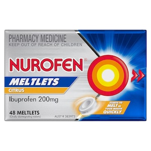 Nurofen Meltlets Pain Relief Citrus 48 Tablets