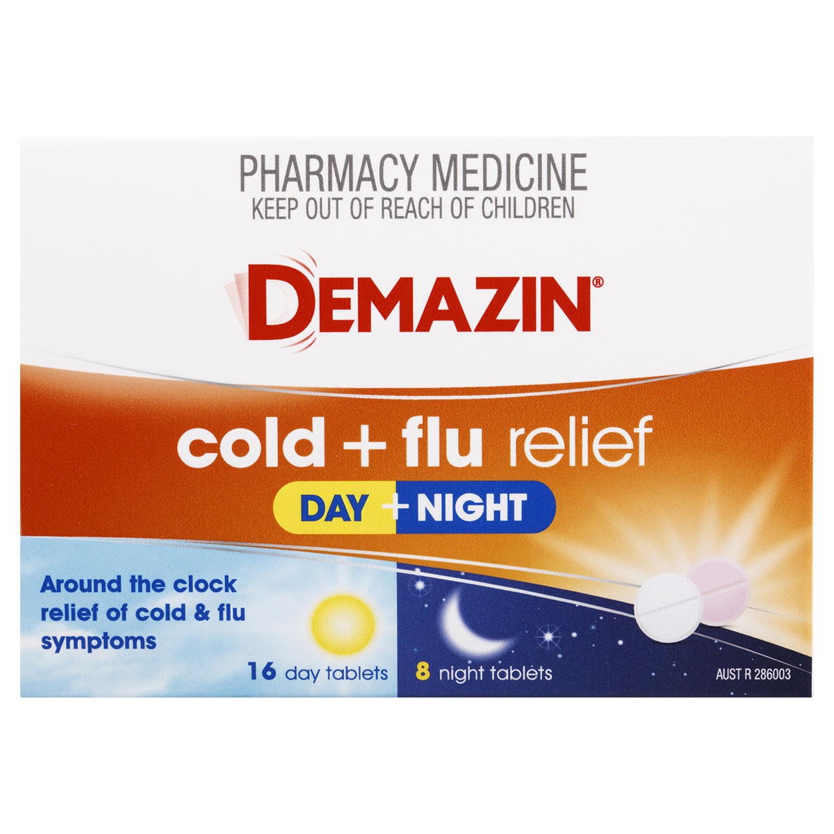 Demazin Cold & Flu Relief Day & Night 24 Tablets