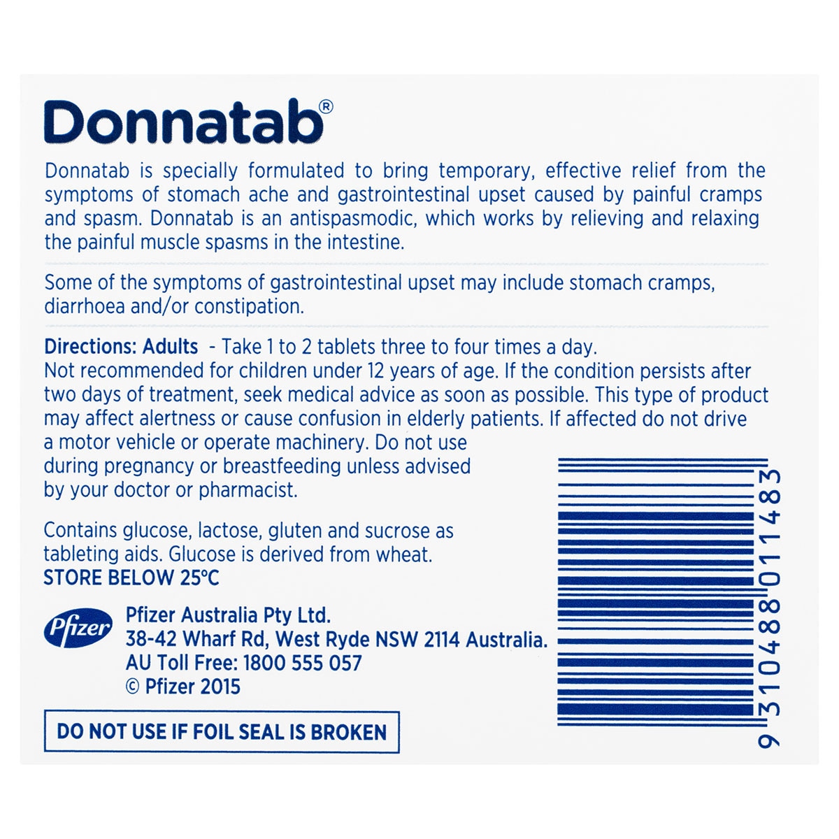 Donnatab Tablets 25 Tablets