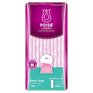 Poise Liners Extra Long 22 Pack