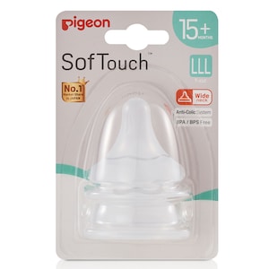 Pigeon SofTouch III Teat (LLL) 2 Pack