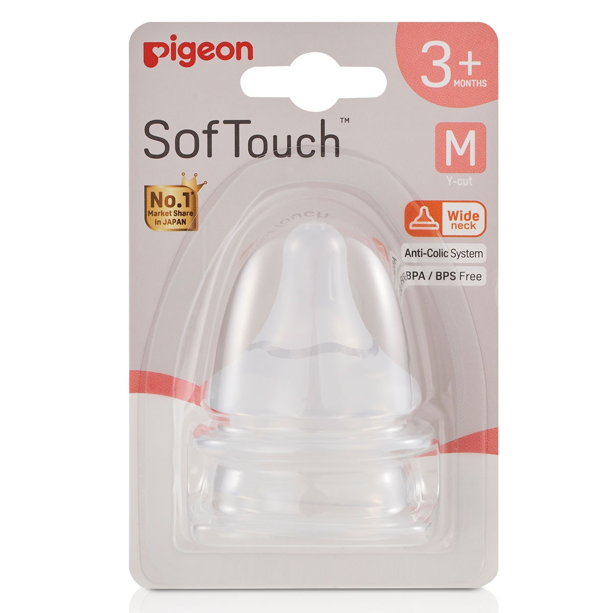 Pigeon SofTouch III Teat (M) 2 Pack