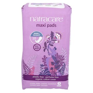 Natracare Night Time Natural Maxi Pads 10 Pack