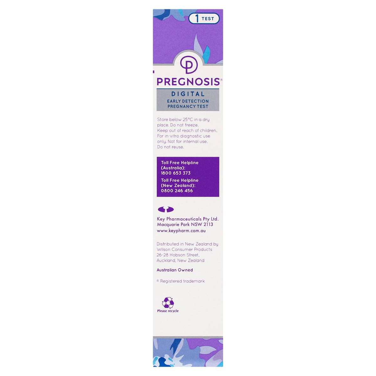 Pregnosis Digital Early Detection Pregnancy Test 1 Test