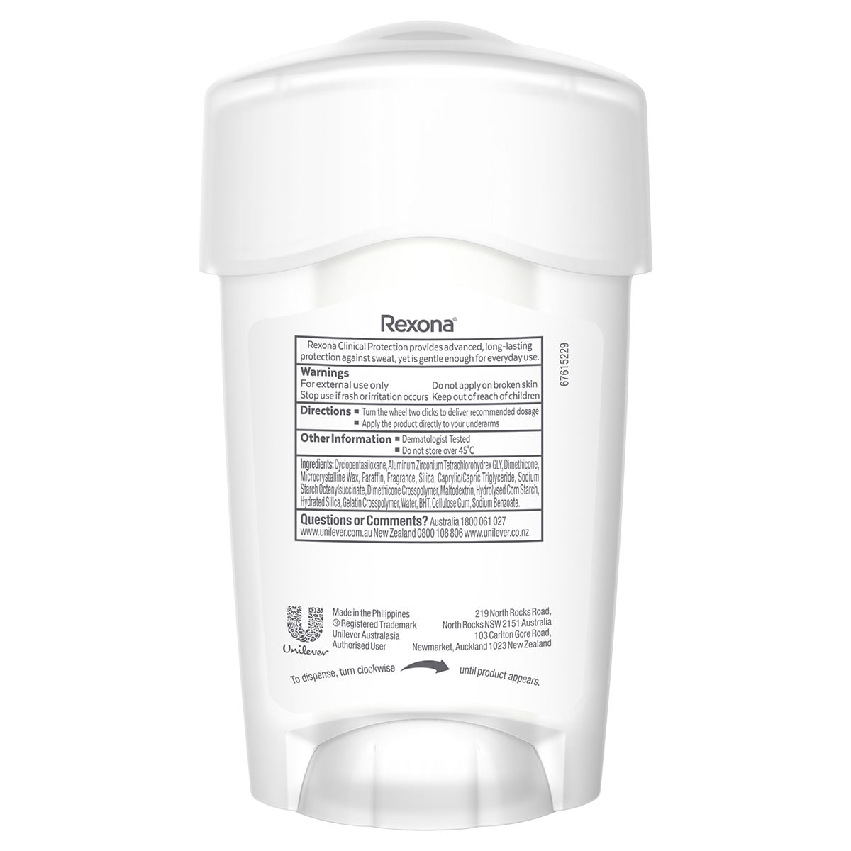 Rexona Women Clinical Protection Antiperspirant Shower Clean 45ml