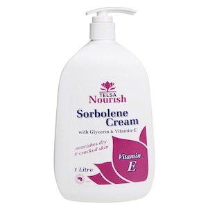 Telsa Nourish Sorbolene Cream with Glycerin & Vitamin E 1 Litre