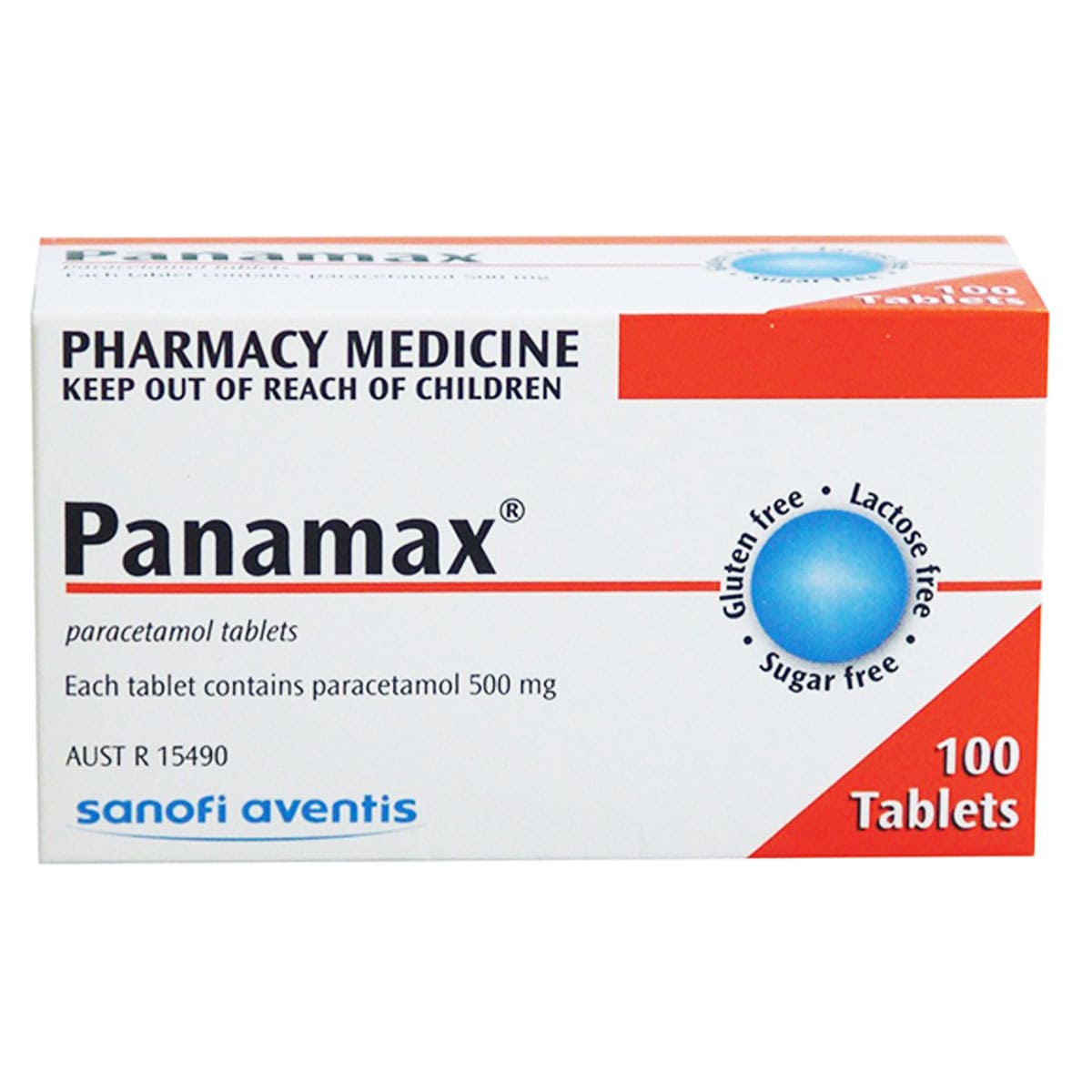 Panamax Paracetamol 500mg 100 Tablets