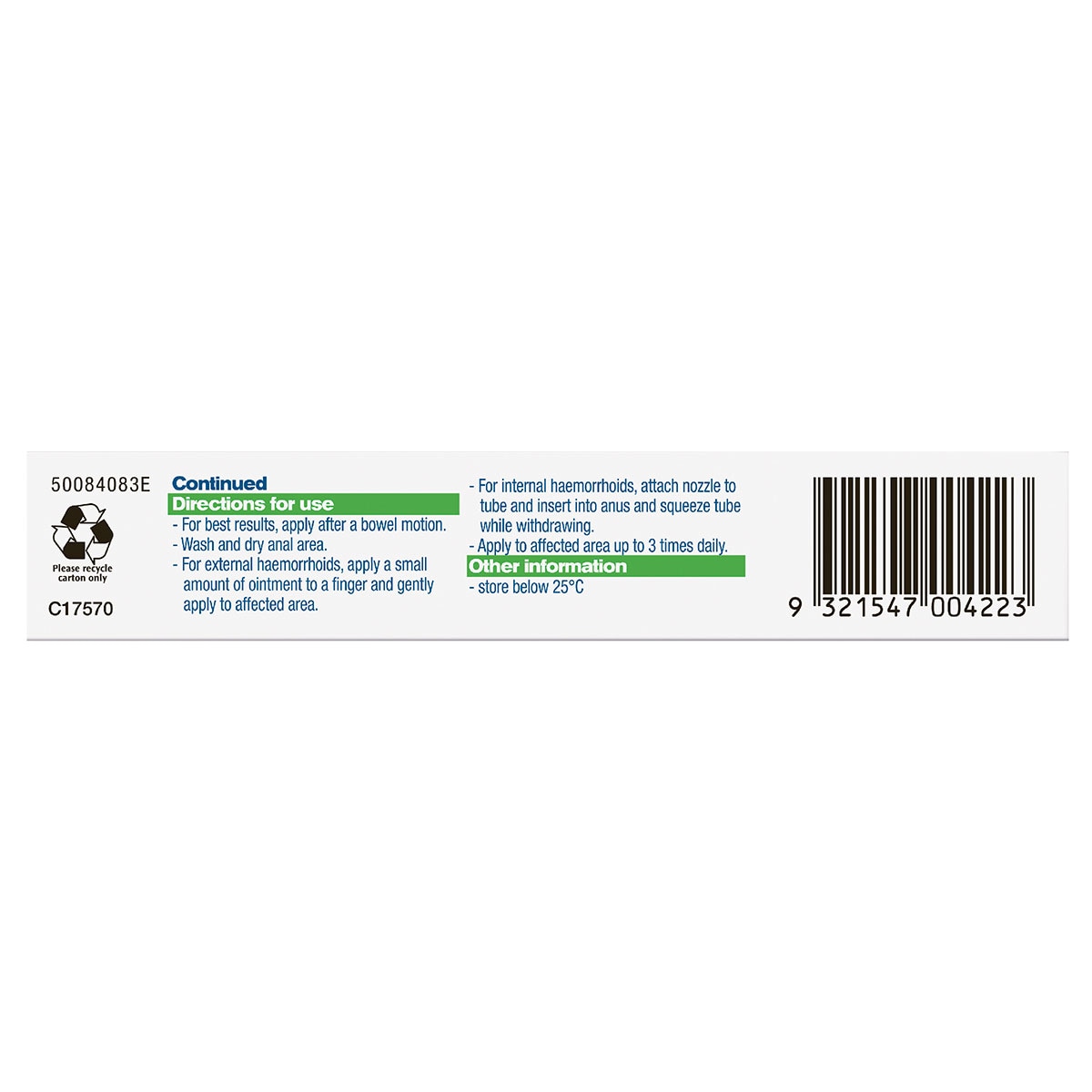 Proctosedyl Haemorrhoids Relief Ointment 15g