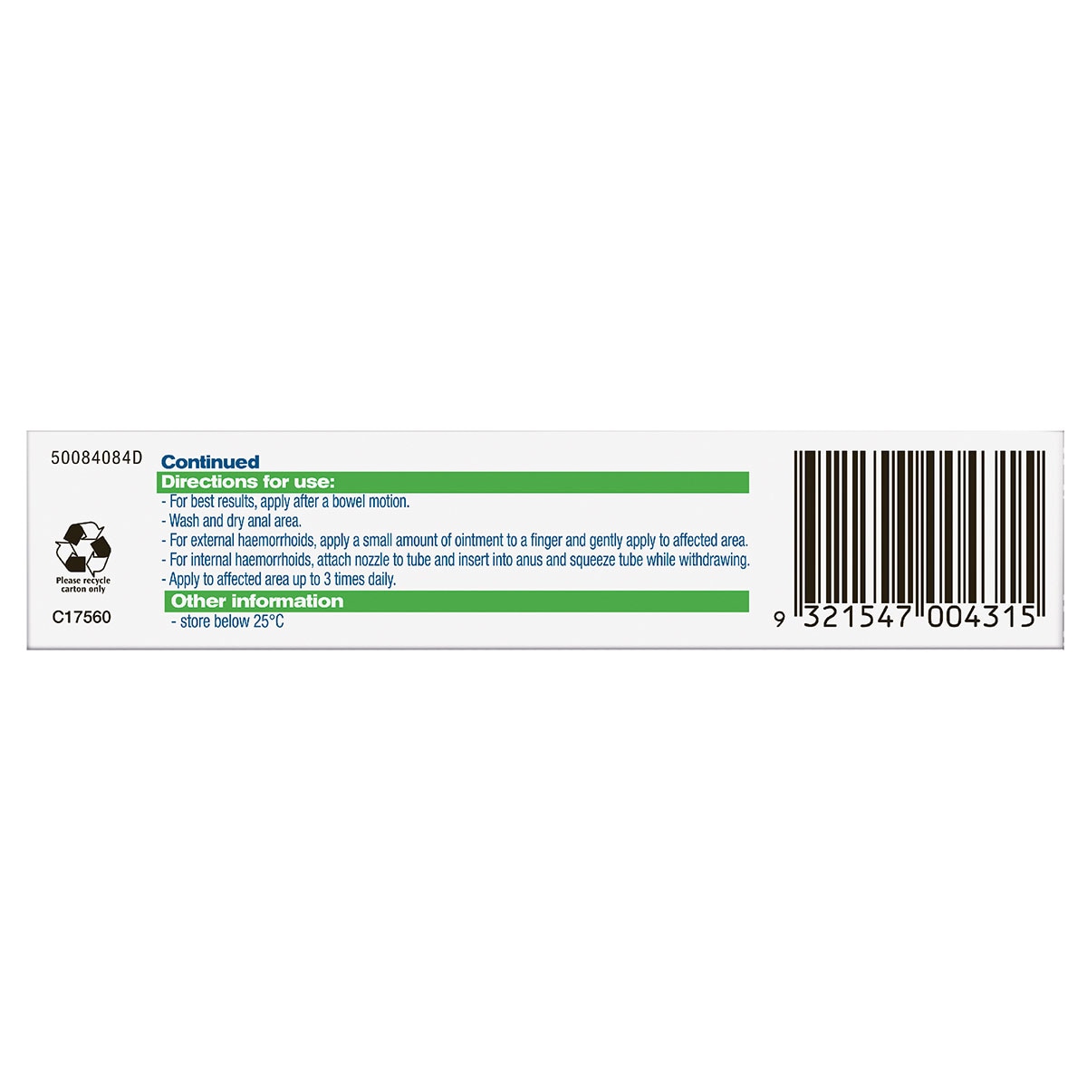 Proctosedyl Haemorrhoids Relief Ointment 30g