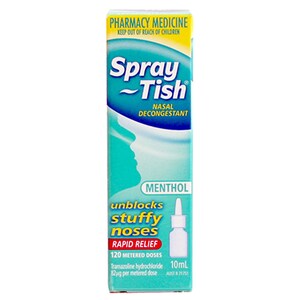 Spray-Tish Nasal Decongestant Mist Rapid Relief Menthol 10ml