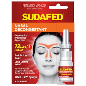 Sudafed Nasal Decongestant Spray 12 Hour Relief 20ml