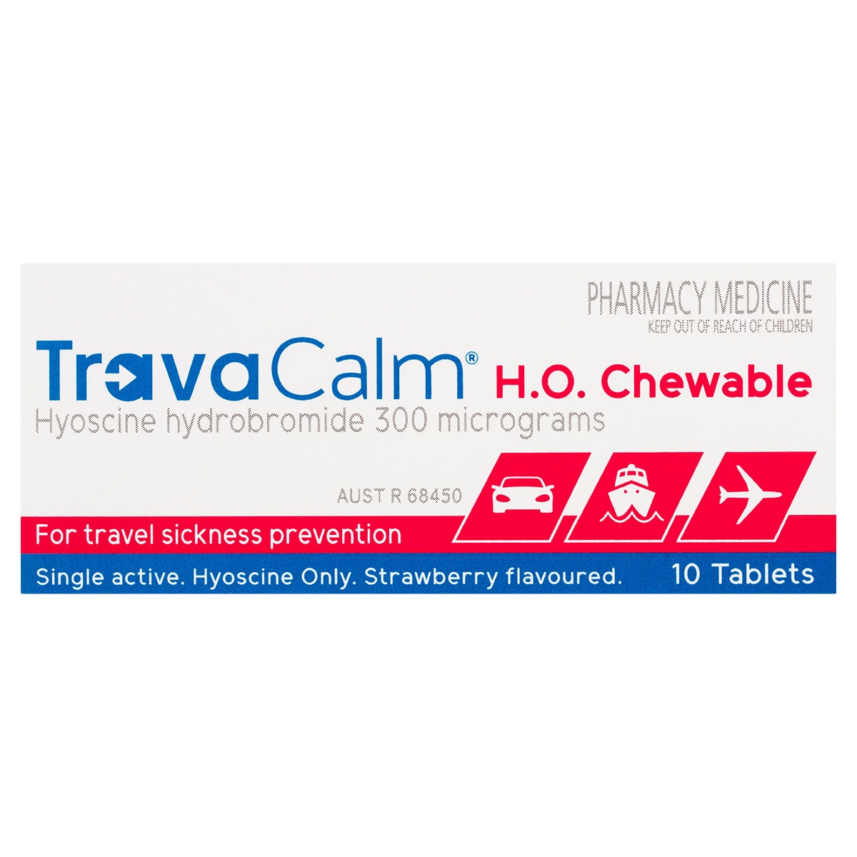 Travacalm Travel Sickness H.O. 10 Tablets