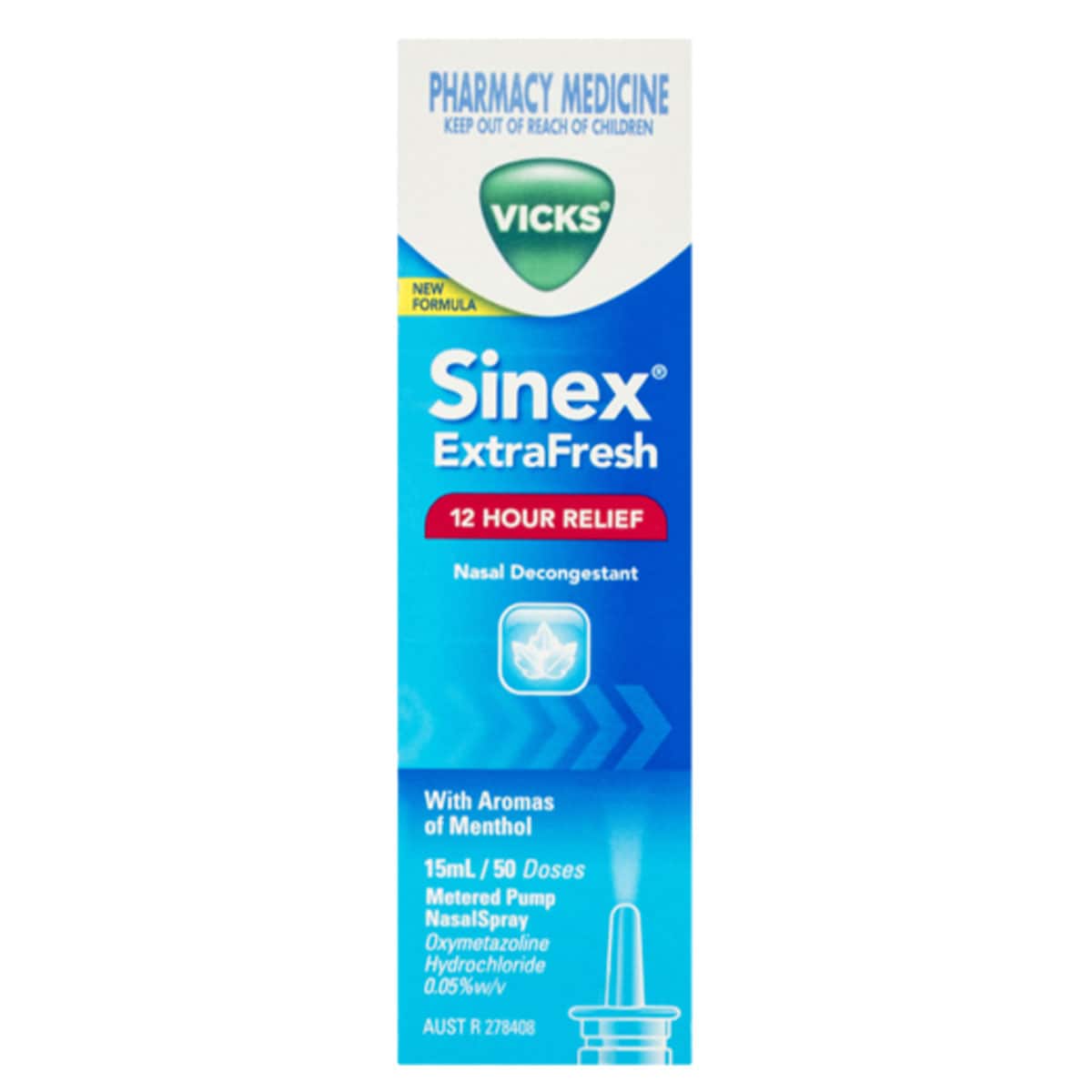 Vicks Sinex Nasal Decongestant ExtraFresh 15ml
