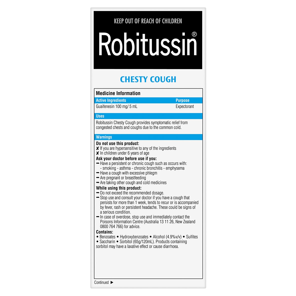 Robitussin Chesty Cough Liquid 200ml