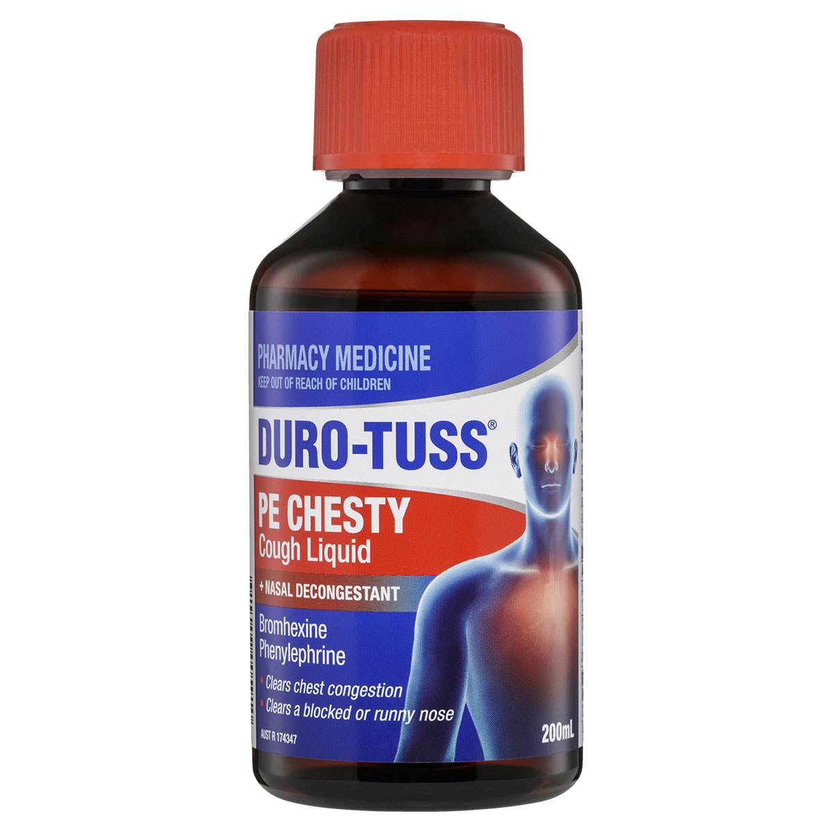 Durotuss PE Chesty Cough Liquid + Nasal Decongestant 200ml