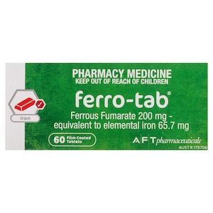Ferro-Tab Iron 60 Film Coated Tablets