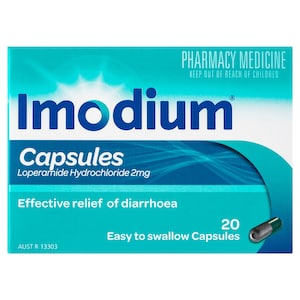 Imodium Capsules 2mg for Diarrhoea Relief 20 Capsules